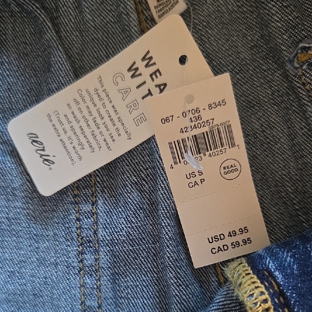 Aerie Classic Blue Denim Shorts - Picture 7 of 7